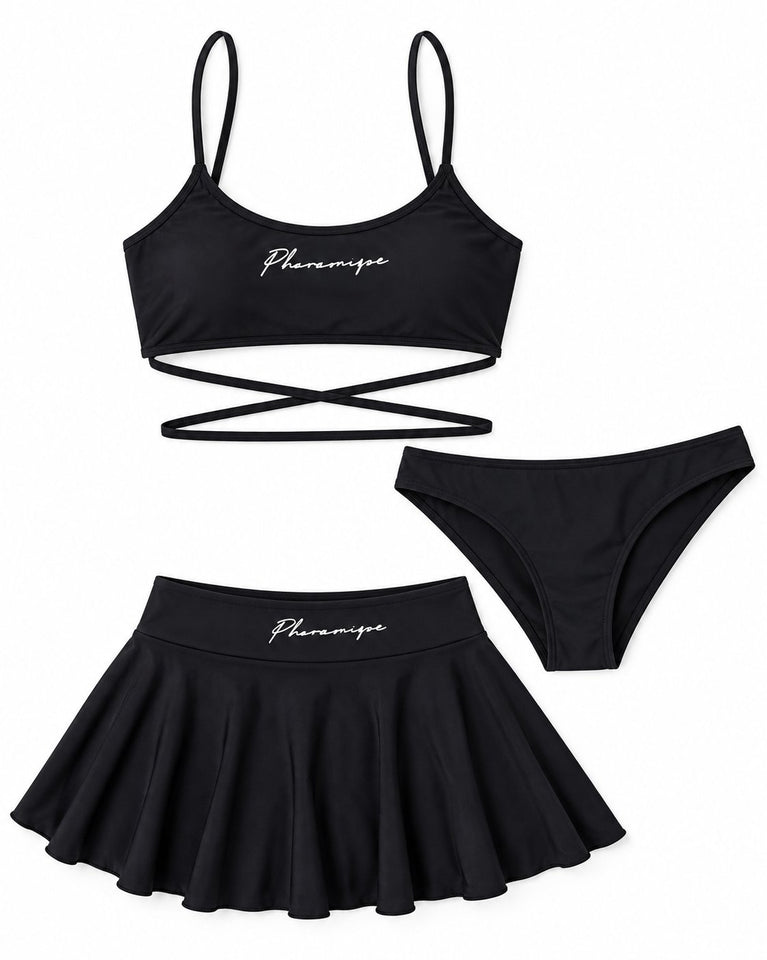 Maillot de bain 3 pièces - Pharaonique — vue principale sur fond uni