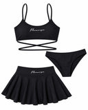 Maillot de bain 3 pièces - Pharaonique — vue principale sur fond uni
