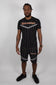 Conjunto de t-shirt e calções às riscas góticas – Preto – Pharaonique
