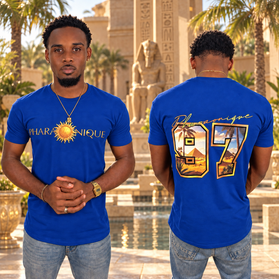 T-shirt Homme Collection 97 Bleu royal – vues face et dos