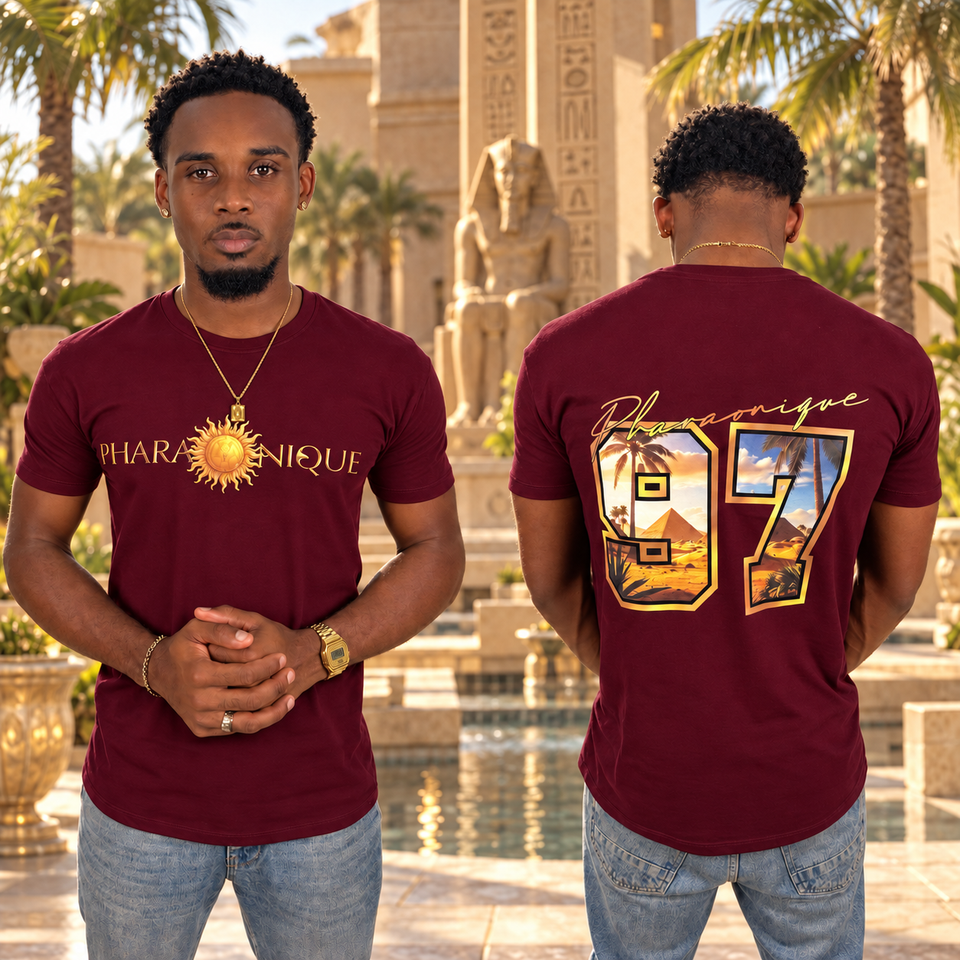 T-shirt Homme Collection 97 Bordeaux – vues face et dos