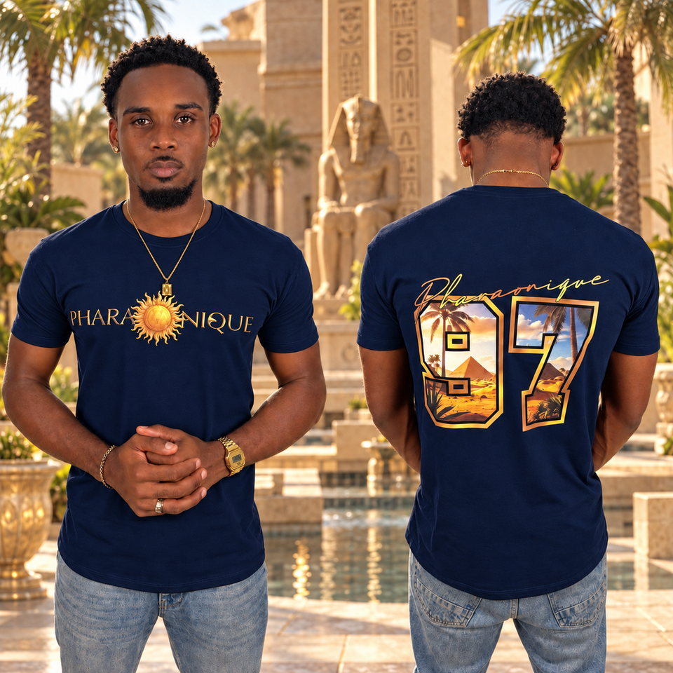 T-shirt Homme Collection 97 Marine – vues face et dos
