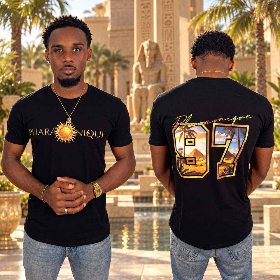 T-shirt Homme Collection 97 Noir – vues face et dos