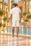 Ensemble short tee-shirt Homme Kemet beige – vue de dos