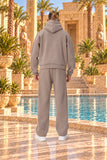 Ensemble sweat zippé et pantalon homme Kemet Brown – vue de dos