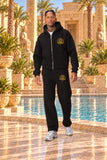 Ensemble sweat zippé et pantalon homme Kemet Noir – vue de face