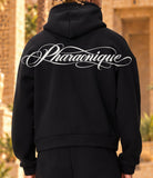 Ensemble sweat zippé et pantalon homme New Pharaon Noir – détail de la signature Pharaonique dans le dos