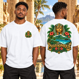 T-shirt oversize Homme Guadeloupe - Blanc - avant et dos