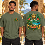 T-shirt oversize Homme Guadeloupe - Kaki - avant et dos