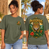 T-shirt oversize Guyane Femme Kaki – vue avant et dos