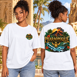 T-shirt oversize La Réunion Femme Blanc – vue avant et dos