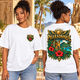 T-shirt oversize Martinique Femme Blanc – vue avant et dos