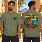 T-shirt oversize Martinique Homme Kaki – vue avant et dos