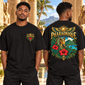T-shirt oversize Martinique Homme Noir – vue avant et dos