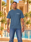 T-shirt oversize homme New Pharaon Denim, vue de face, logo Pharaonique côté cœur