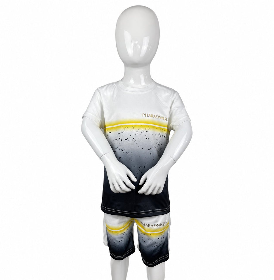 Ensemble short et tee-shirt enfant - Pharaonique — vue principale sur fond uni
