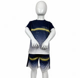 Ensemble short et tee-shirt enfant - Bleue - Pharaonique — vue principale sur fond uni